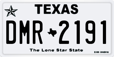 TX license plate DMR2191