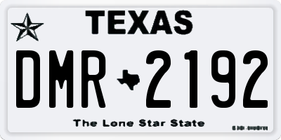 TX license plate DMR2192