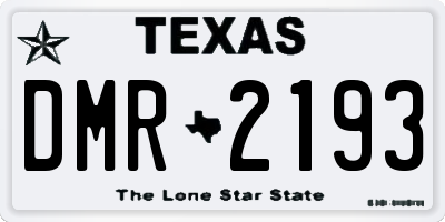 TX license plate DMR2193