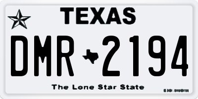 TX license plate DMR2194