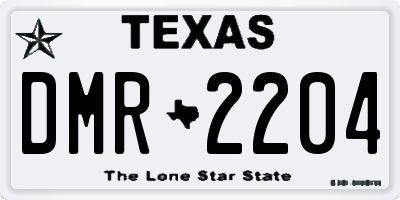 TX license plate DMR2204