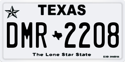 TX license plate DMR2208