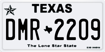 TX license plate DMR2209