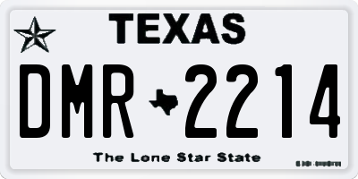 TX license plate DMR2214