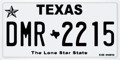 TX license plate DMR2215