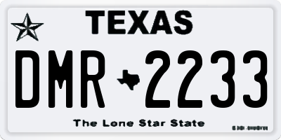 TX license plate DMR2233