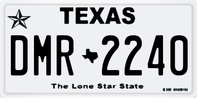 TX license plate DMR2240
