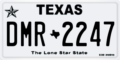 TX license plate DMR2247