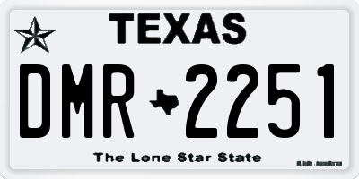 TX license plate DMR2251