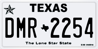 TX license plate DMR2254