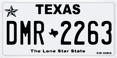 TX license plate DMR2263