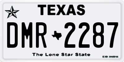 TX license plate DMR2287
