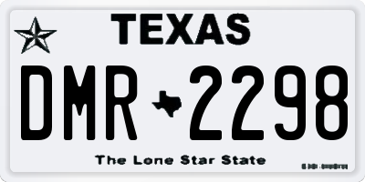 TX license plate DMR2298