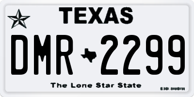 TX license plate DMR2299