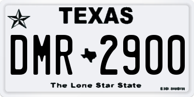 TX license plate DMR2900
