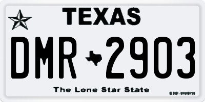 TX license plate DMR2903