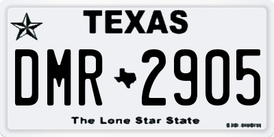 TX license plate DMR2905
