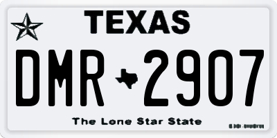 TX license plate DMR2907