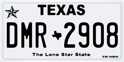 TX license plate DMR2908