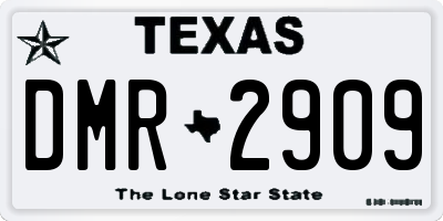 TX license plate DMR2909