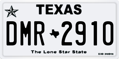 TX license plate DMR2910