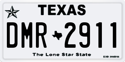 TX license plate DMR2911