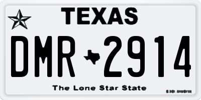 TX license plate DMR2914
