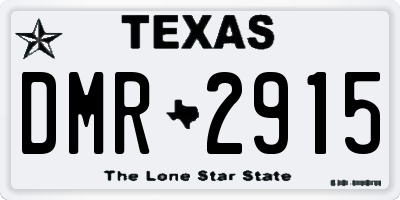 TX license plate DMR2915