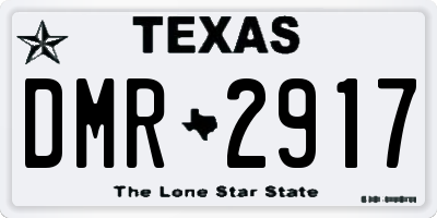 TX license plate DMR2917