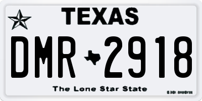 TX license plate DMR2918