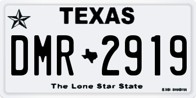 TX license plate DMR2919
