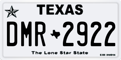 TX license plate DMR2922