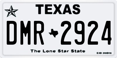 TX license plate DMR2924