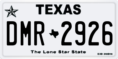 TX license plate DMR2926