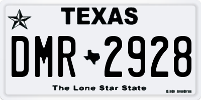 TX license plate DMR2928
