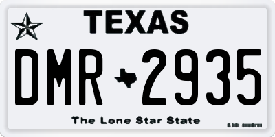 TX license plate DMR2935
