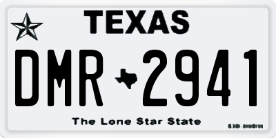 TX license plate DMR2941