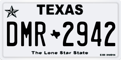 TX license plate DMR2942