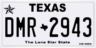 TX license plate DMR2943