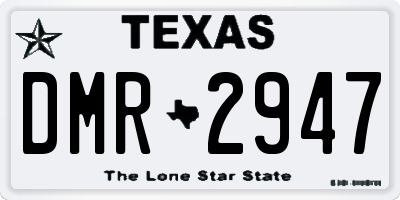 TX license plate DMR2947