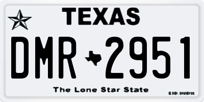 TX license plate DMR2951