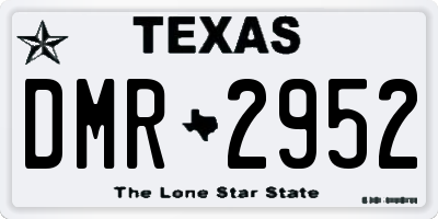 TX license plate DMR2952