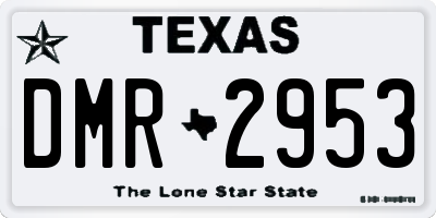 TX license plate DMR2953
