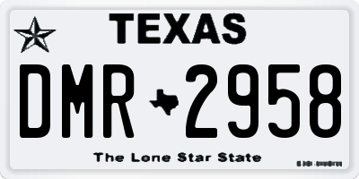TX license plate DMR2958