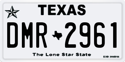 TX license plate DMR2961