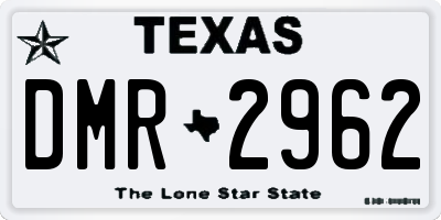 TX license plate DMR2962