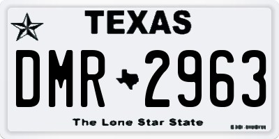 TX license plate DMR2963