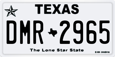 TX license plate DMR2965