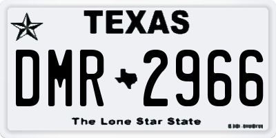 TX license plate DMR2966