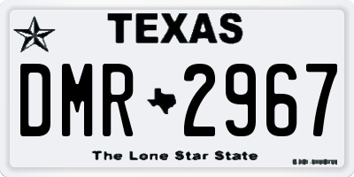 TX license plate DMR2967